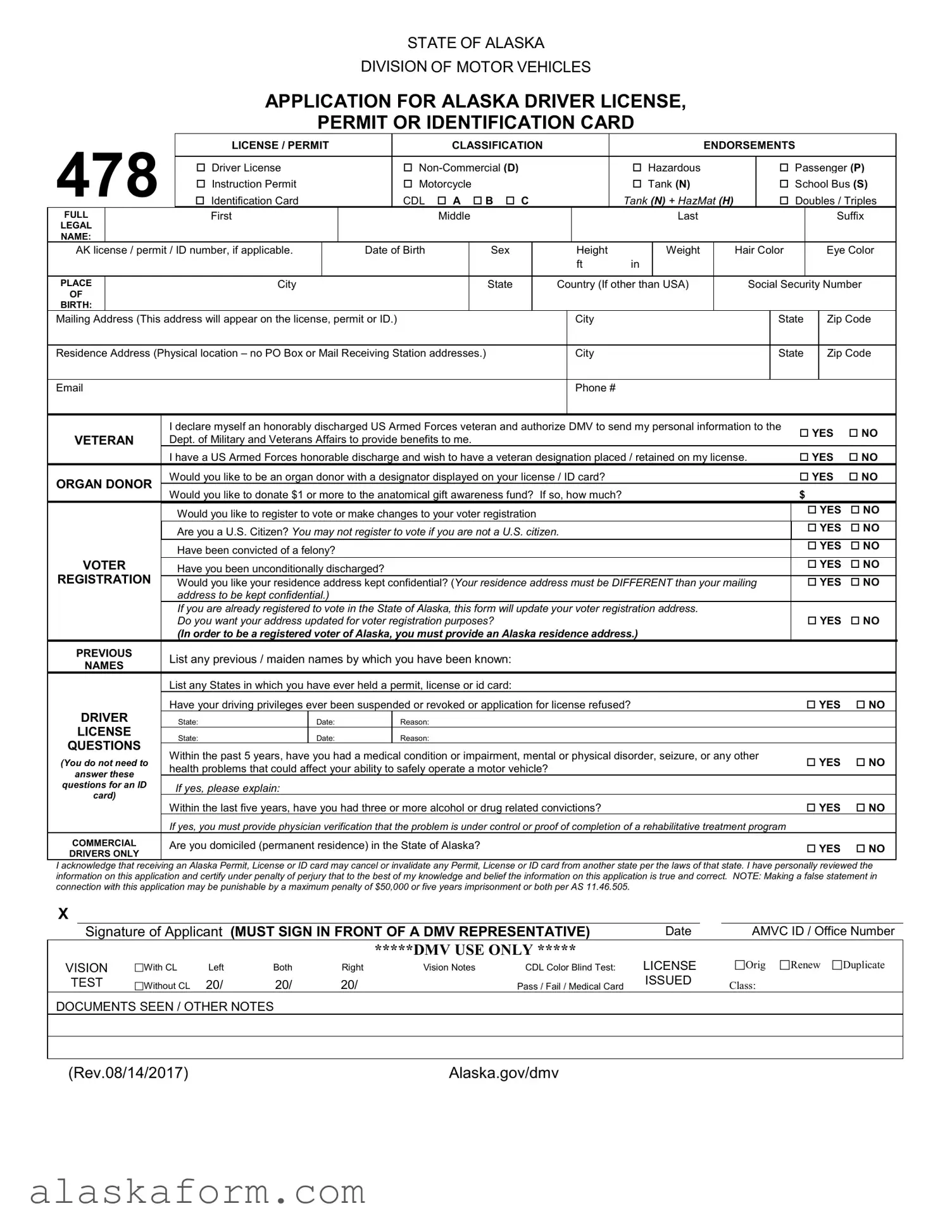 Fill in a Valid 478 Alaska Template
