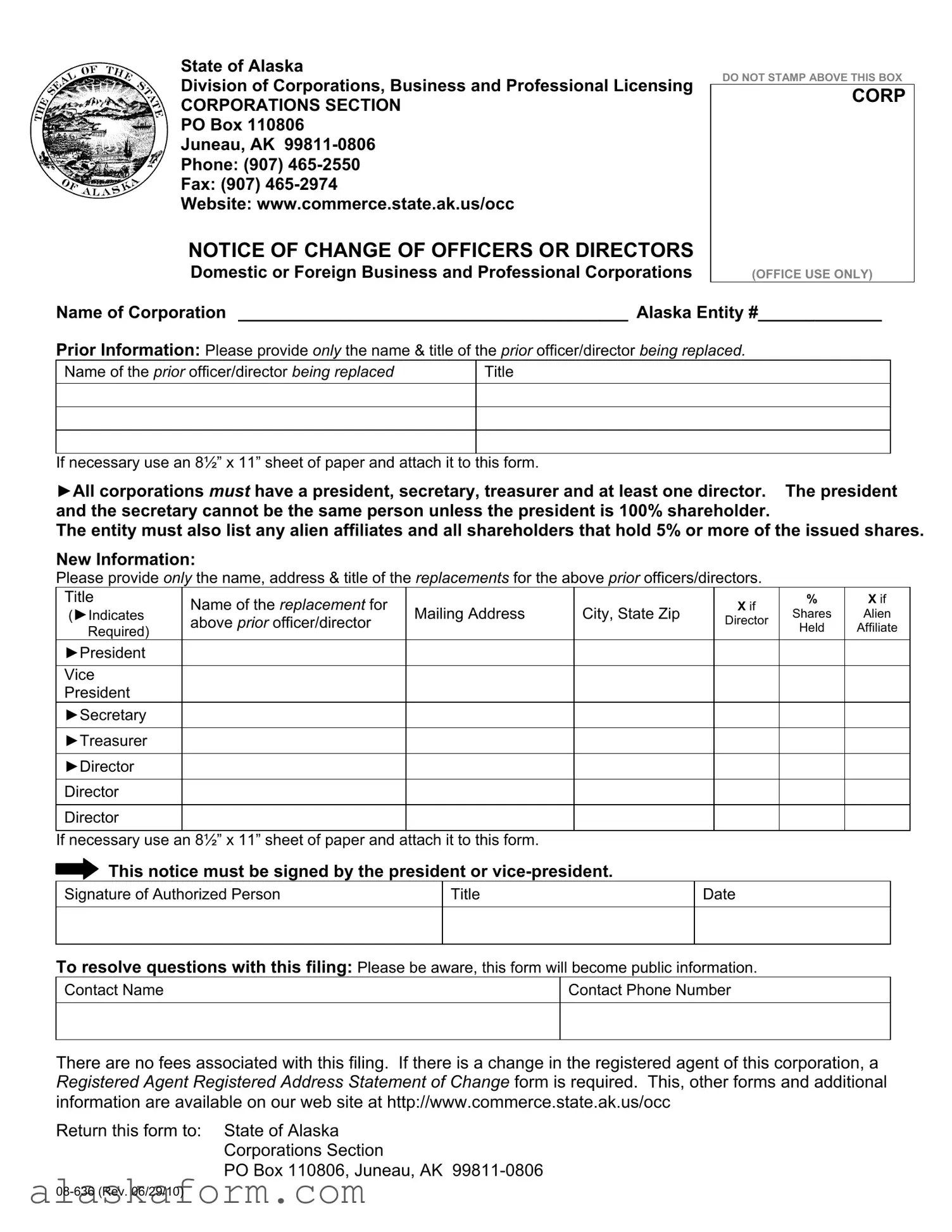 Fill in a Valid Alaska 08 636 Template