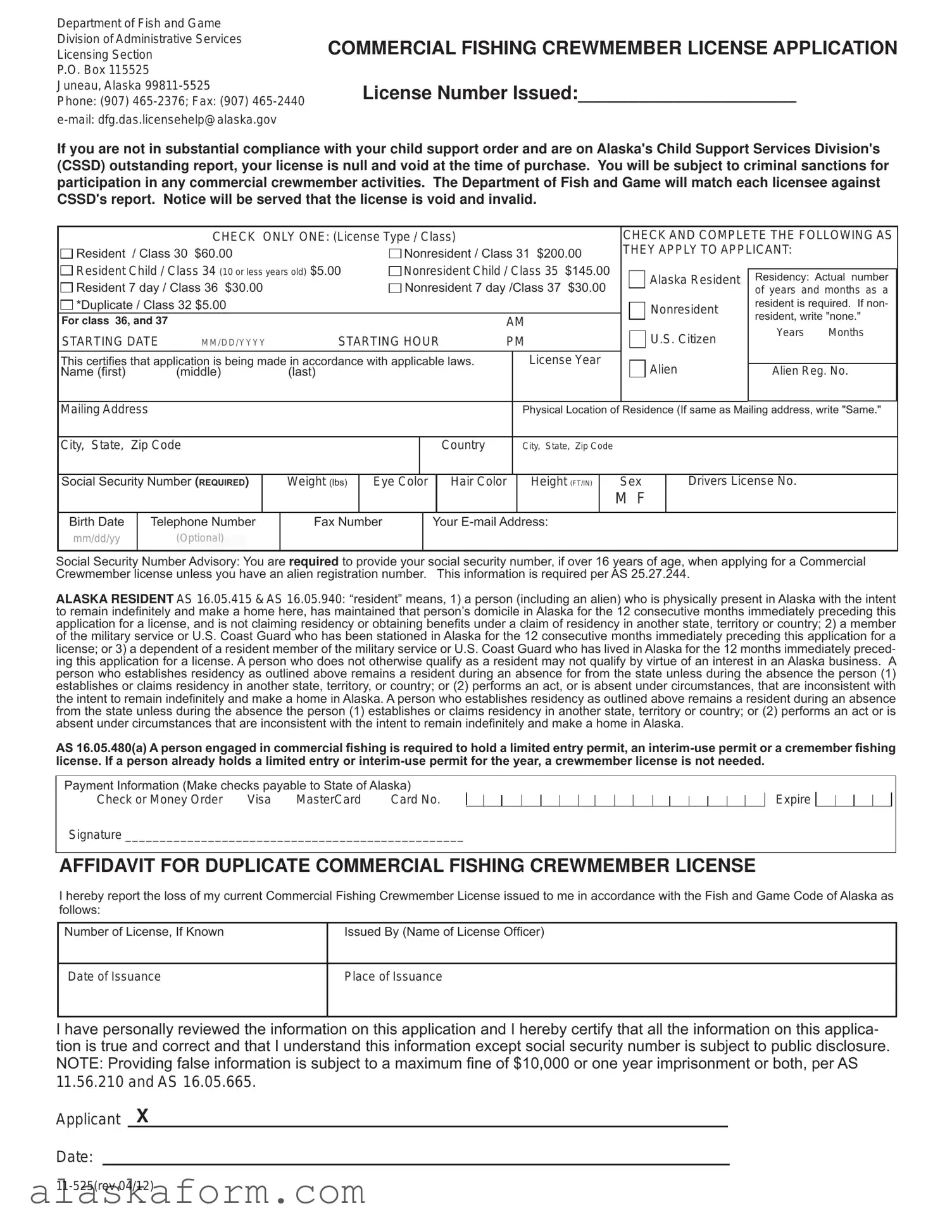 Fill in a Valid Alaska 11 525 Template