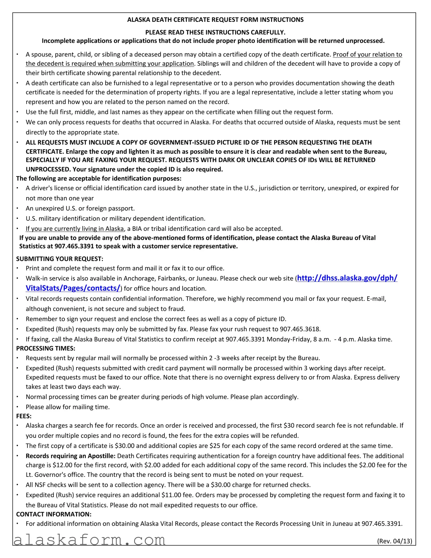 Fill in a Valid Alaska Death Certificate Template